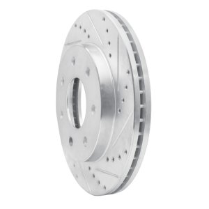 Ford F-150 Brake Rotor (1) - Front Right - R1 Concepts - Drilled & Slotted - Silver - `04-`08